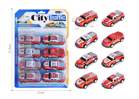 Red City Traffic Bakkies - Carded Playset for Kids' Urban Adventures