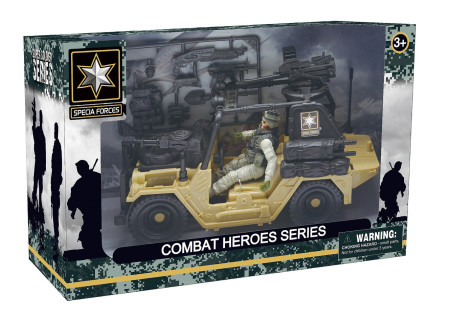 Combat Jeep & Soldier - Bxd Playset for Kids' Military Adventures