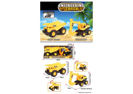 Engineering Trucks - Bxd 2pcs Playset for Kids' Building Adventures