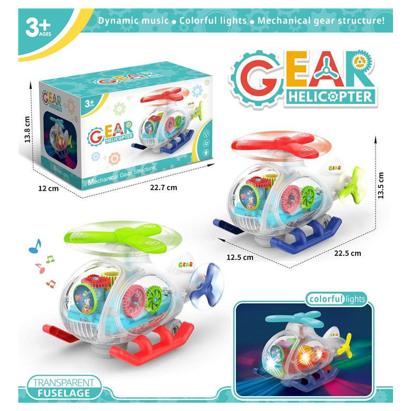 Bump and Go Gear Helicopter - Bxd Battery Operated Playset for Kids Bump and Go Gear Helicopter - Bxd Battery Operated Playset for Kids