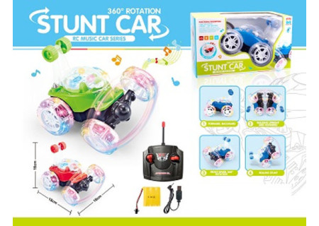 Radio Control Stunt Car with Light-Up Wheels – High-Speed RC Toy