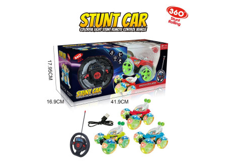 RC Stunt Car with Steering Wheel - Bxd Playset for Kids