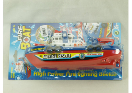 Fire Marine Rescue Boat - Carded Playset for Kids' Water Adventures