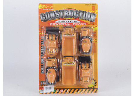 Construction Trucks - 6/Card Playset for Kids' Building Adventures