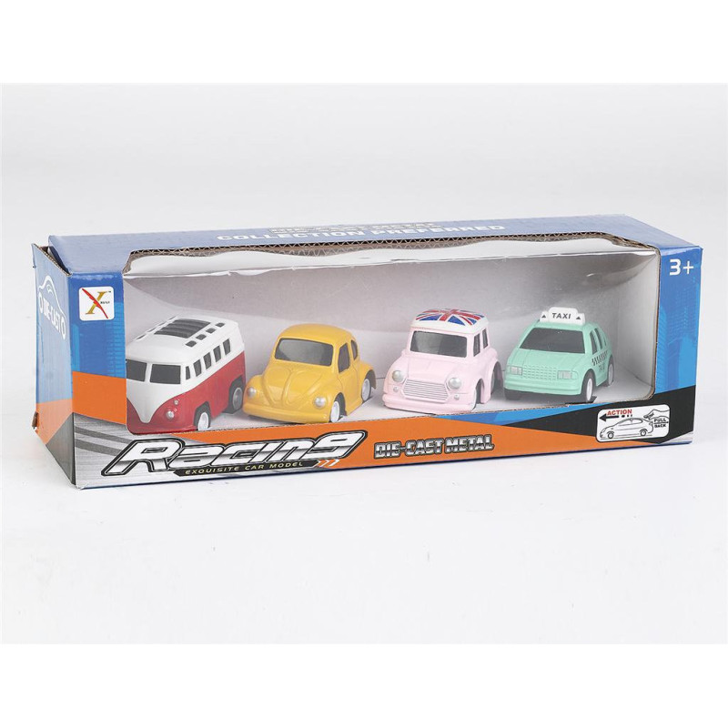 Pull Back DC Cars - Bxd 4 Pcs Playset for Kids' High-Speed Adventures Pull Back DC Cars - Bxd 4 Pcs Playset for Kids' High-Speed Adventures