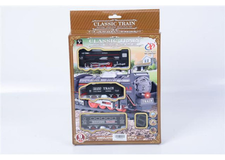 Classic Train Set - 9 Pcs Playset for Kids' Railway Adventures