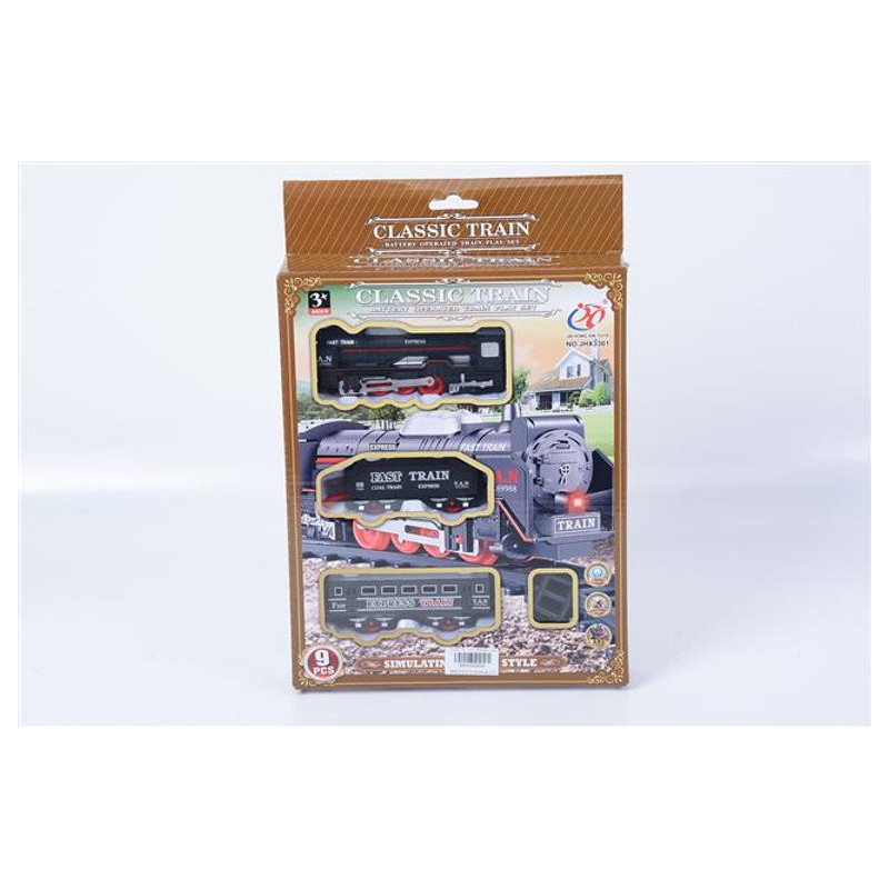 Classic Train Set - 9 Pcs Playset for Kids' Railway Adventures Classic Train Set - 9 Pcs Playset for Kids' Railway Adventures