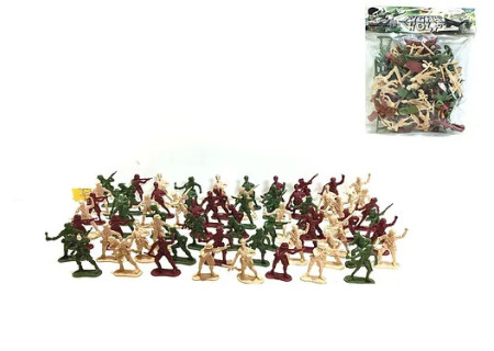 Soldiers Fight Wolf 66 Piece Set for Action Play