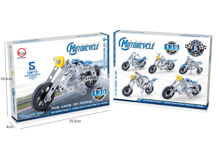 Metal Motorcycle -  139pcs Playset for Kids' Building Adventures