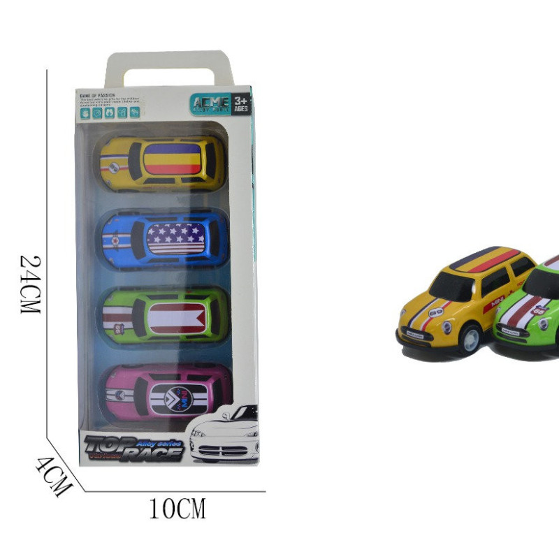 Pullback DC Cars - Bxd 4 Pcs Playset for Kids' High-Speed Racing Fun Pullback DC Cars - Bxd 4 Pcs Playset for Kids' High-Speed Racing Fun