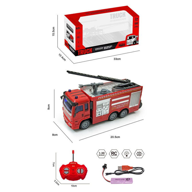 Fire Engine with USB Battery, Sounds & Lights Fire Engine with USB Battery, Sounds & Lights